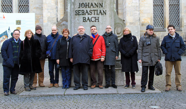 ICMA group photo at the Bach monument