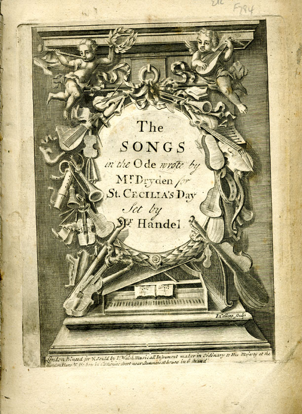 Titel der Erstausgabe 'Ode for St. Cecilia's Day' (1739), Archiv Stiftung Händel-Haus